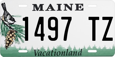 ME license plate 1497TZ