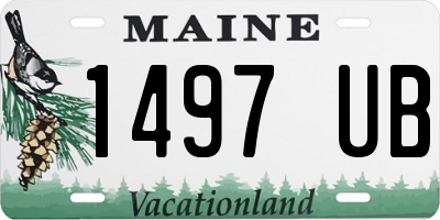 ME license plate 1497UB