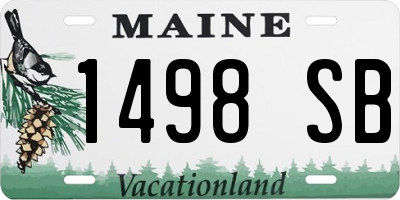 ME license plate 1498SB