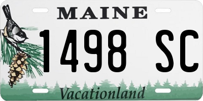 ME license plate 1498SC