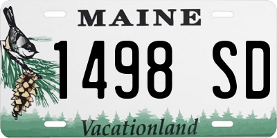 ME license plate 1498SD