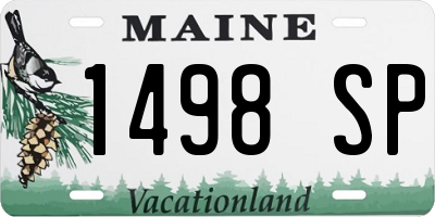 ME license plate 1498SP