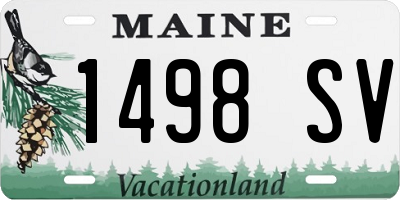 ME license plate 1498SV