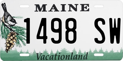 ME license plate 1498SW