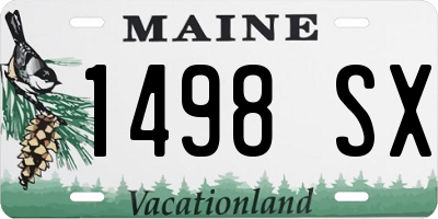 ME license plate 1498SX