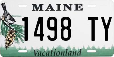 ME license plate 1498TY