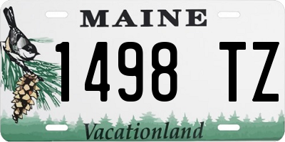 ME license plate 1498TZ
