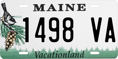 ME license plate 1498VA