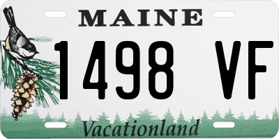 ME license plate 1498VF