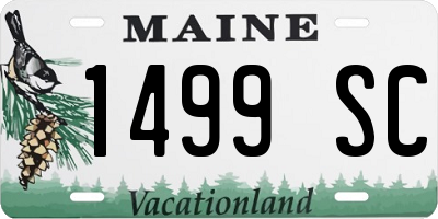ME license plate 1499SC