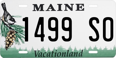 ME license plate 1499SO