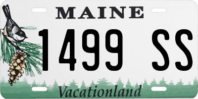 ME license plate 1499SS