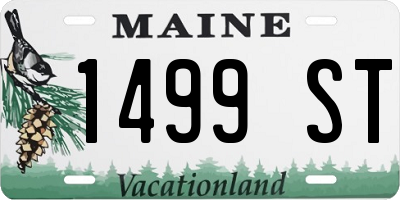 ME license plate 1499ST