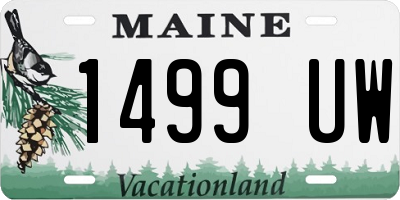 ME license plate 1499UW