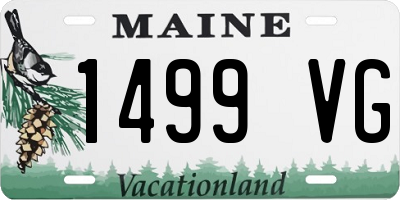 ME license plate 1499VG