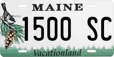 ME license plate 1500SC
