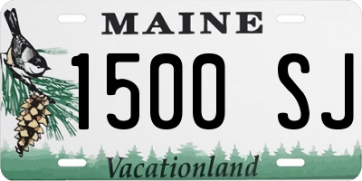 ME license plate 1500SJ