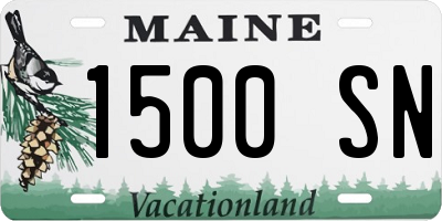 ME license plate 1500SN