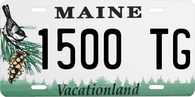 ME license plate 1500TG