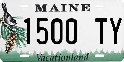 ME license plate 1500TY