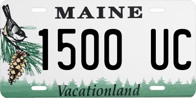 ME license plate 1500UC