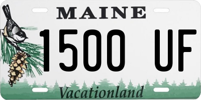 ME license plate 1500UF