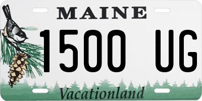 ME license plate 1500UG