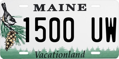 ME license plate 1500UW