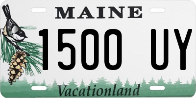 ME license plate 1500UY