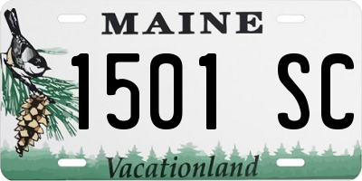 ME license plate 1501SC