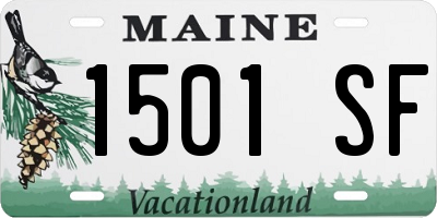 ME license plate 1501SF