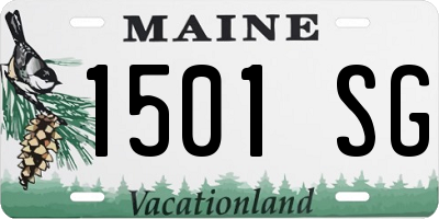 ME license plate 1501SG