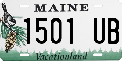 ME license plate 1501UB