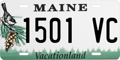 ME license plate 1501VC