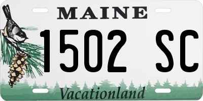ME license plate 1502SC