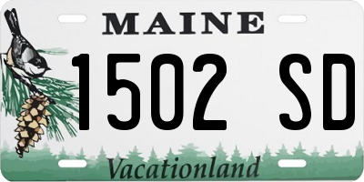 ME license plate 1502SD