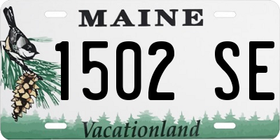 ME license plate 1502SE