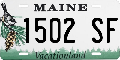 ME license plate 1502SF
