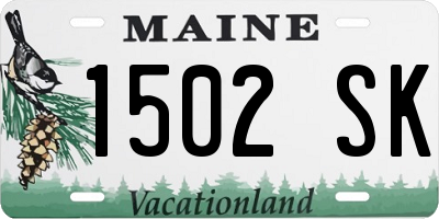 ME license plate 1502SK