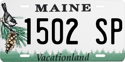 ME license plate 1502SP