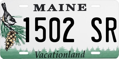ME license plate 1502SR