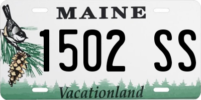 ME license plate 1502SS