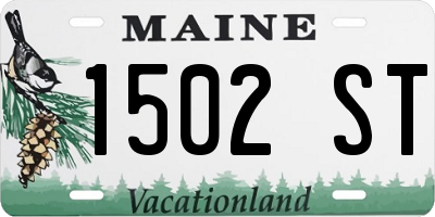 ME license plate 1502ST