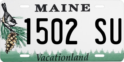 ME license plate 1502SU