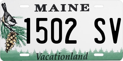ME license plate 1502SV