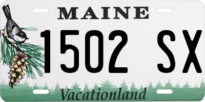 ME license plate 1502SX