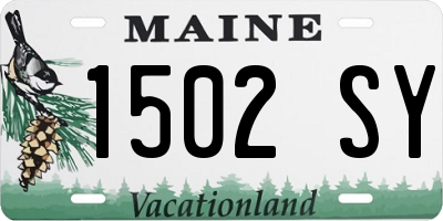 ME license plate 1502SY