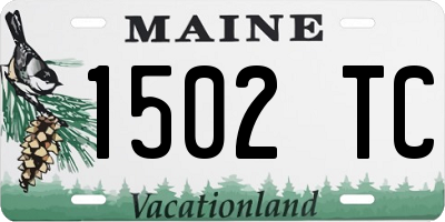 ME license plate 1502TC
