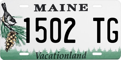 ME license plate 1502TG