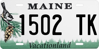 ME license plate 1502TK